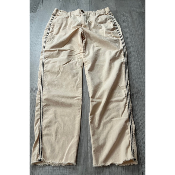 Gap girlfriend chino pants side stripe raw hem size 2 - Picture 3 of 11
